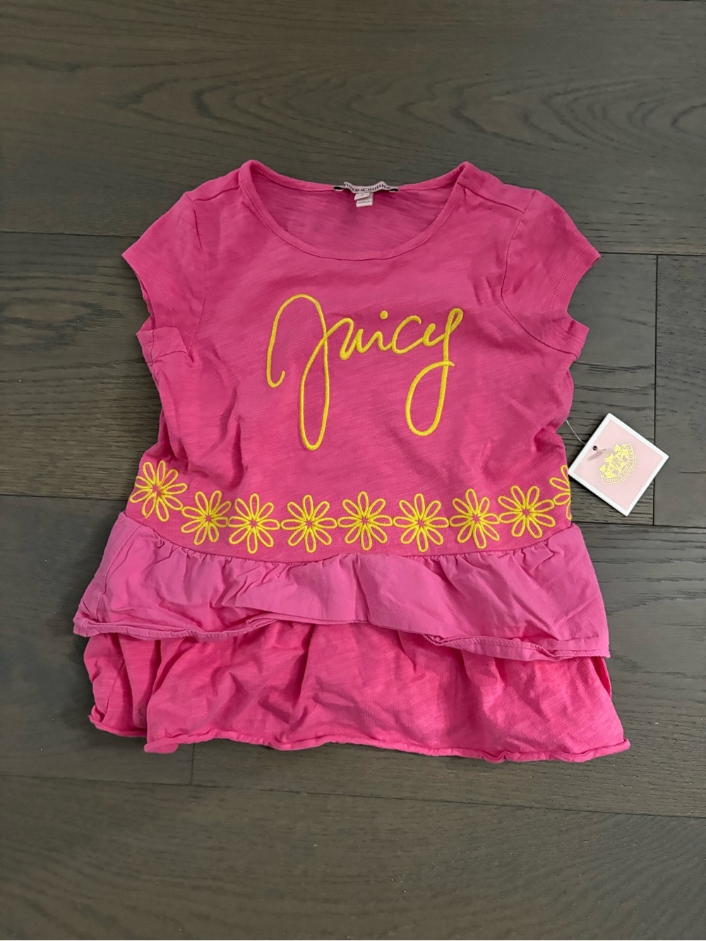 Juicy Couture girls pink top sz 6 NWT ret $98USD